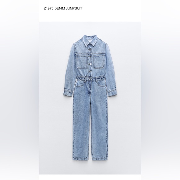 Zara Denim Jumpsuit - Picture 2 of 2